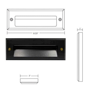 Brilliance CASCADES-SLB-BLK Step Light w/ Integrated LED