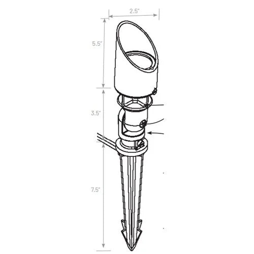 CAST CBLED141 Spot Light with Integrated LED - Bronze