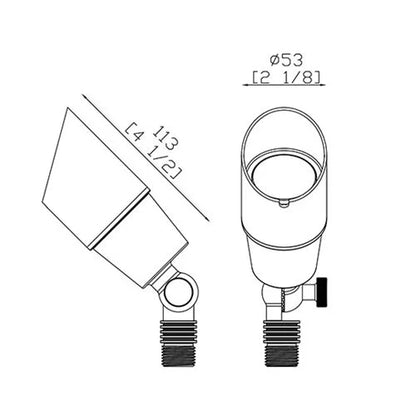 BSL AL01B Up Light w/ MR16 LED