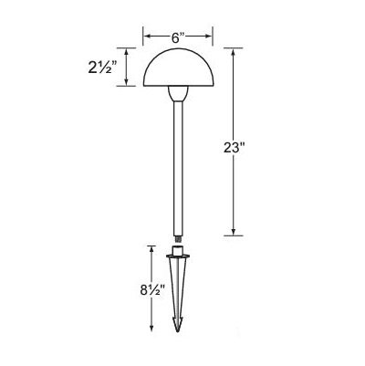 Corona CL-633B-AB-L-EDBA-2W Path Light w/ 2 Watt 2700K LED - Antique Bronze