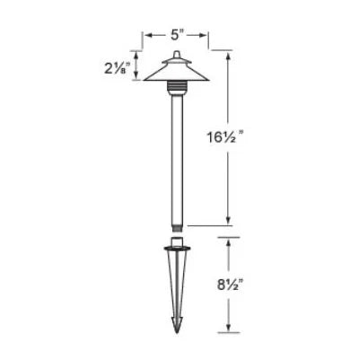 Corona CL-646B-AB-L-EDT3-2W Path Light w/ 2 Watt 2700K LED - Antique Bronze