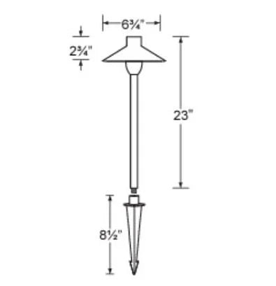 Corona CL-649B-AB-L-EDBA-2W Path Light w/ 2 Watt 2700K LED - Antique Bronze