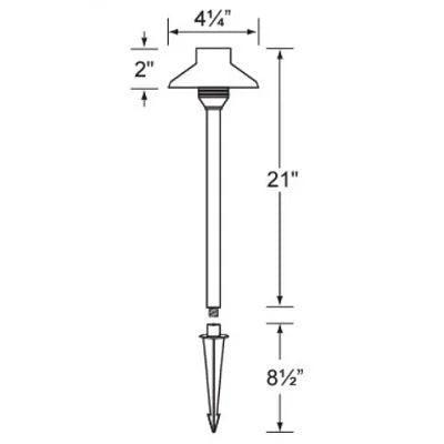 Corona CL-650B-AB-L-EDT3-2W Path Light w/ 2 Watt 2700K LED - Antique Bronze