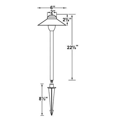 Corona CL-653B-AB-L-EDBA-2W Path Light w/ 2 Watt 2700K LED - Antique Bronze
