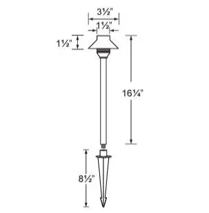 Corona CL-647B-AB-L-EDT3-2W Path Light w/ 2 Watt 2700K LED - Antique Bronze