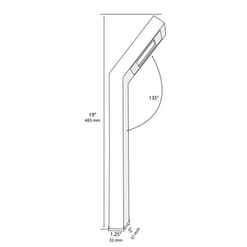 Dauer 489910 Archer Path Light w/ 2 Watt 2700K LED - Brass