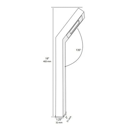 Dauer 489910 Archer Path Light w/ 2 Watt 2700K LED - Brass
