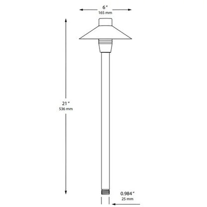 Dauer 490112 Bali 6" Path Light w/ 3 Watt 2700K LED - Bronze