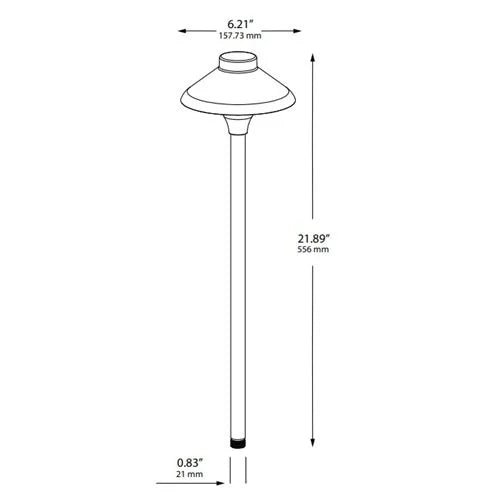 Dauer 489152 Fresno 6.21" Path Light w/ 2 Watt 2700K Integrated LED - Bronze