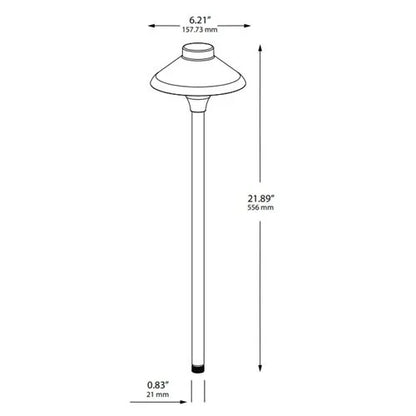 Dauer 489152 Fresno 6.21" Path Light w/ 2 Watt 2700K Integrated LED - Bronze