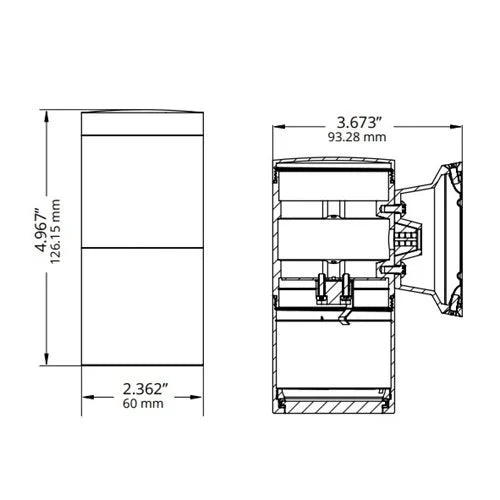 Dauer 490091 LA Grange Wall Sconce w/ 2 Watt 2700K LED's - Bronze