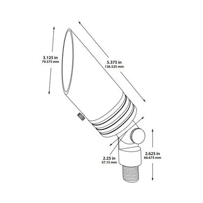 Dauer 490105 Lex Up Light w/ 2 Watt 2700K LED - Bronze