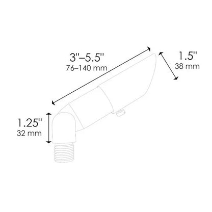 Dauer 489990 Roney Up Light w/ 2 Watt 2700K LED - Brass