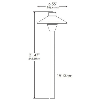 Dauer 490012-BLK Zen Complete 6.3" Path Light w/ 3 Watt 2700K LED - Black