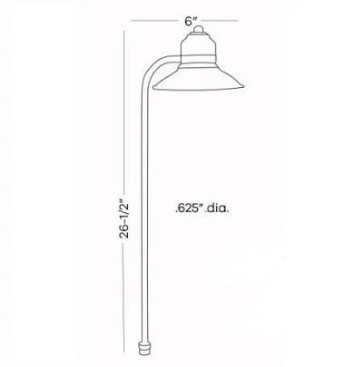 Touchstone Del Otero G390C Path Light w/ 3 Watt 2700K LED - Copper