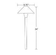 Encore AL-05-LED Path Light Hammered Shade w/ 3 Watt LED - Black