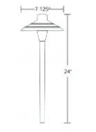 Encore AL-07-B-LED Path Light 7" Shade w/ 3 Watt T3 LED - Black