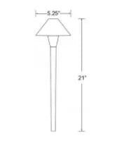 Encore AL-10-LED Path Light 5.25" Shade w/ 3 Watt T3 LED - Black