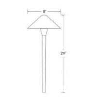 Encore AL-11-LED Path Light 8" Shade w/ 3 Watt T3 LED - Black