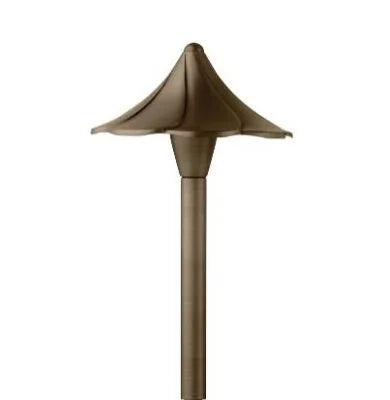 Encore AL-14-LED Path Light 7" Shade w/ 3 Watt T3 LED - Brass Powder Coat