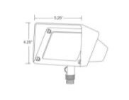 Encore AL-31-LED Large Wall Wash Light w/ 3 watt LED Panel - Black