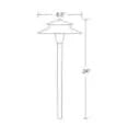 Encore BL-02-LED Path Light 9" Shade w/ 3 Watt T4 LED - Brass