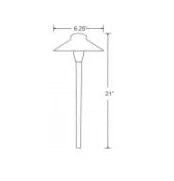 Encore BL-04-LED Path Light 4" Shade w/ 3 Watt T4 LED - Brass