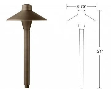 Encore BL-07-LED Path Light 7" w/ 3 Watt T4 LED - Brass