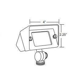 Encore BL-30-LED Mini Wall Wash Light w/ 3 Watt LED Panel - Brass