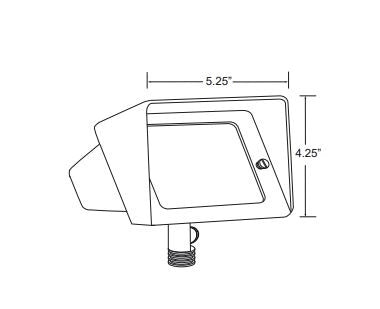 Encore BL-31-LED Large Wall Wash Light w/ 6 watt LED Panel - Brass