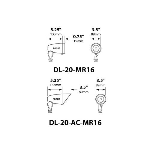 Focus DL20MR16L24BRT Up Light with LED - Bronze Texture