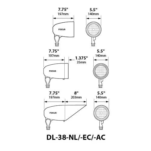 Focus DL38L154BRT Up Light w/ 10 Watt 3000K LED - Bronze Texture