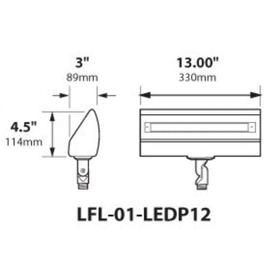 Focus LFL01LEDP1212VBRT Flood Light w/ 12 Watt 3000K LED - Bronze