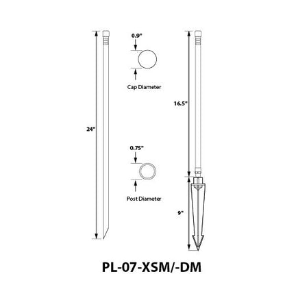 Focus PL07XSML4COP X-Small Bollard Light w/ 3 Watt 3000K LED - Copper