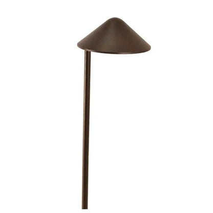 Focus PL20L12BLT Aluminum China Hat 5.75" Path Light w/ LED - Bronze Texture