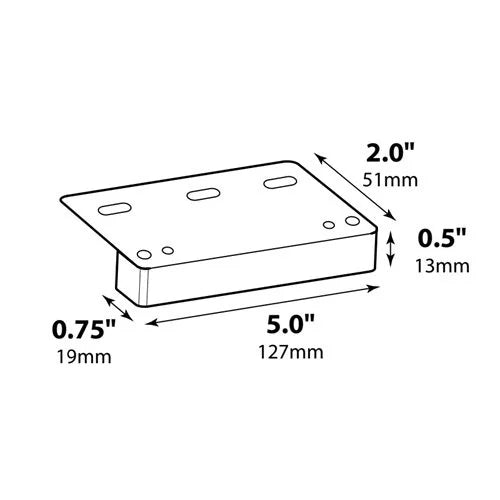 Focus SL-42-SM2-LEDSBLT 8.25" Brick Light w/ 2 Watt 3000K LED - Black Texture
