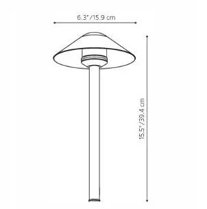 Fx Luminaire CALEDTABZZDC12RA Path Light w/ integrated LED - Bronze