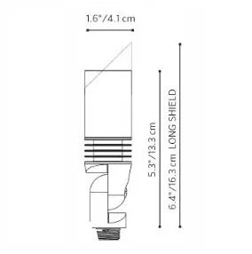 Fx Luminaire CCZD3LEDLSAB Up Light w/ 4 Watt 27K LED - Long Shroud