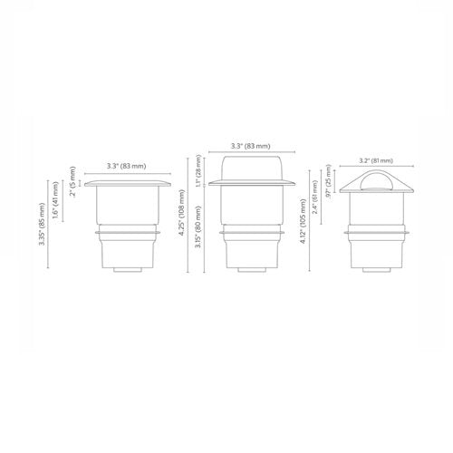 Fx Luminaire CN51P4WFLFB LED In Grade Light - Black