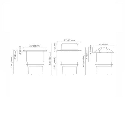 Fx Luminaire CN51P4WFLFB LED In Grade Light - Black