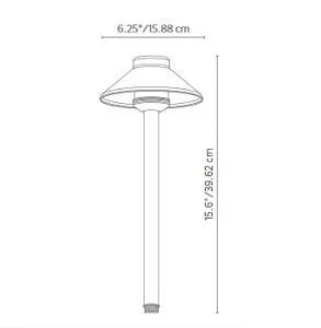 Fx Luminaire DLALED20W12RFB 1.6W 2700K LED Path light - Black