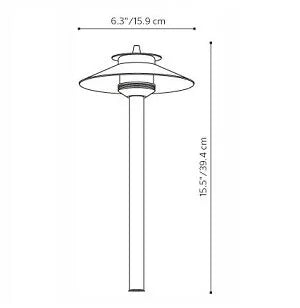 Fx Luminaire DMLED20W12RCU Path Light w/ 1.6W 2700K LED - Copper