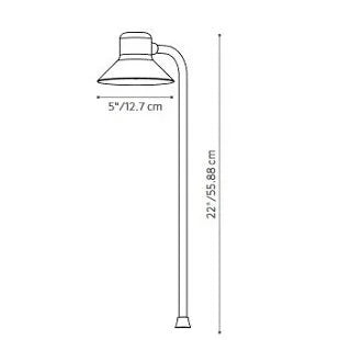 Fx Luminaire FGZDCAB Landscape Path Light w/ ZDC LED - Antique Bronze