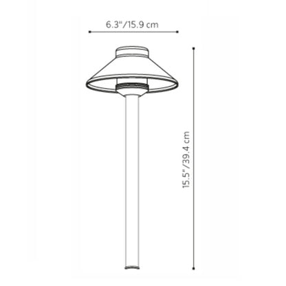 Fx Luminaire JSLEDTA1LED Path Light w/ 2700K LED