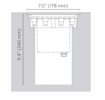 Fx Luminaire KT3LEDBZ LED In Grade Light w/ 4.2w LED