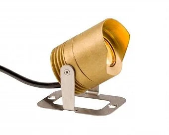 Fx Luminaire LLZDC3LEDBS Color Changing Underwater Light w/ 9 Watt Integrated LED - Natural Brass