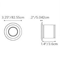 Fx Luminaire MO3LEDSTBS LED Wall Light - Brass
