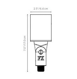 Fx Luminaire NRZDCAB Up Light w/ integrated LED - Antique Bronze
