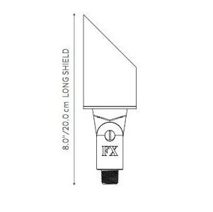 Fx Luminaire NRZDCLSAB Up Light w/ integrated LED - Shrouded