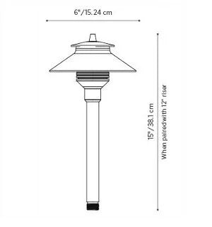 Fx Luminaire PLLED20W12RBZ Path Light w/ integrated LED - Bronze